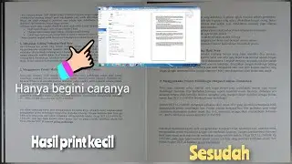 hasil print di word jadi kecil