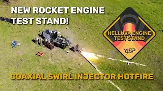 First Rocket Engine Hotfire on Our New Test Stand | Coaxial Swirl Injector