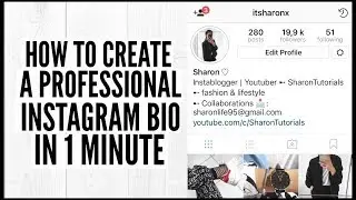 HOW TO CREATE A PROFESSIONAL INSTAGRAM BIO IN 1 MINUTE