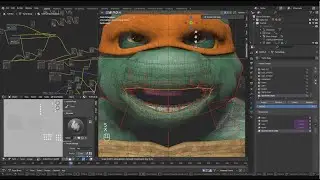 Blender 3.5 - TMNT Lip Syncing to Dialogue Part 1 - Facial Shapekeys
