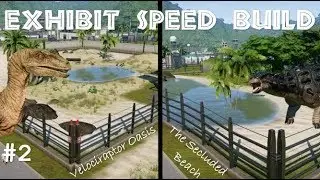 Exhibit Speed Build #2 (Velociraptor Oasis and Secluded Beach) - Jurassic World Evolution
