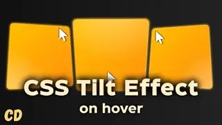 Learn COOL 3D Card Effect using Mouse Tracking | Tilting Card Effect on hover