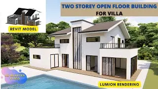 Complete Modelling Steps of a Modern Two Story Open Floor Building For a Villa | Civil Engineering
