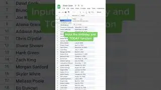 How to calculate ages of multiple people in Google Sheets! 🧓🧑👧#googlesheets #spreadsheet #excel