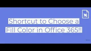 fill color shortcut keys in excel