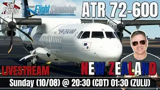 LIVE | MSFS | ATR 72-600 | Cold & Dark | New Zealand | NZQN-NZCH | TCA Yoke + Bravo + TPR Pedals
