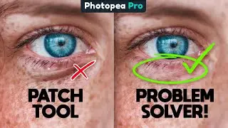 Patch Tool + ‘Fade’ = Amazing combo  in Photopea! (Natural, Fast Clean-up)