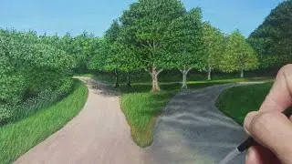 How to Paint a Realistic Landscape/Acrylic Painting/