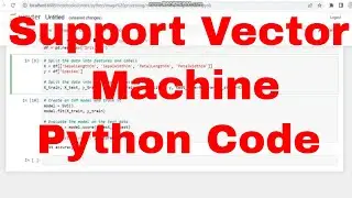 Support Vector Machine SVM Basic Python Code / Machine Learning SVM Python