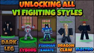 UNLOCKING V1 OF ALL FIGHTING STYLES IN KING LEGACY ROBLOX #roblox #kinglegacy