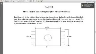 stress analysis of rectangular plate with hole in ansys 19.2