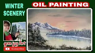 PAINTING A WINTER SCENERY | oil painting | gene joy Art