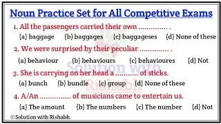 Fill in the blanks with correct Noun | Choose the correct noun | Fill in the blanks Practice Set-19