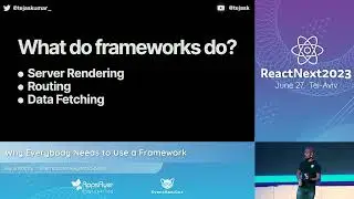 Tejas Kumar @ ReactNext '23 | Why everybody needs to use a framework