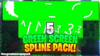 🌴Mini Spline Green Screen Pack! | Mini Shape Pack #1