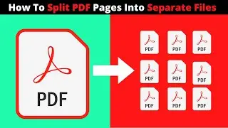 How to Split PDF File / Separate Pages in PDF / In 1 Second Split a PDF file By Page