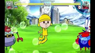 MUGEN REQUEST  Robo-krabs and pocoyo VS MR.Krabs and KJ