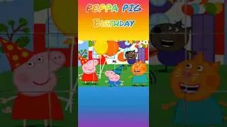 Peppa Pig Birthday  - solving cubbes puzzle for children #shorts