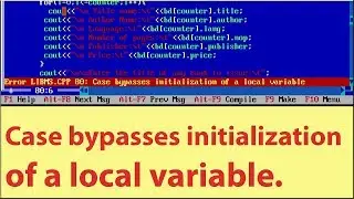 How to Fix Case bypasses initialization of a local variable.
