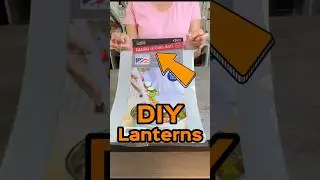 DIY Fall Lanterns with Dollar Tree cutting mats #diy #shortsvideo #halloween #homedecor