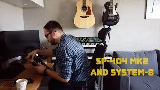 Making sunday beats with Roland SP-404 MK2 and System-8 - making of process and jaming / no talking