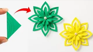 Easy Paper Flower Making | How to Make Simple Paper Flowers Step by Step 🌸