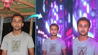 Neon Glow night background photo editing 2022 || Ps cc photo editing 2022 || Ferdusur Rahman 🎨✏️