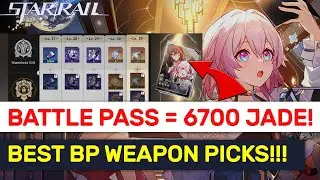 PAID Battle Pass TOTAL VALUE Revealed!!! BEST BP 4★ EXCLUSIVE Light Cones CHOICES!!