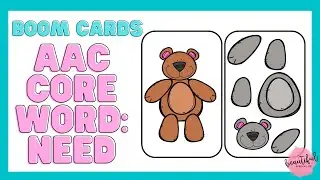 Boom Cards for core word NEED