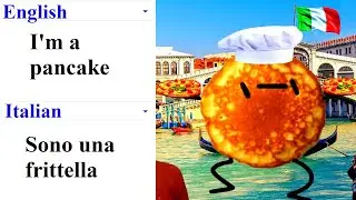 I'm a pancake in different languages meme