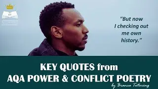 KEY QUOTES from AQA POWER AND CONFLICT POETRY ANTHOLOGY *GCSE ENGLISH*