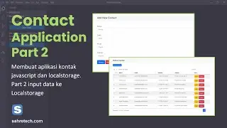 CRUD Aplikasi Kontak Javascript dan Localstorage Input Data Part 2 #javascript #tutorial