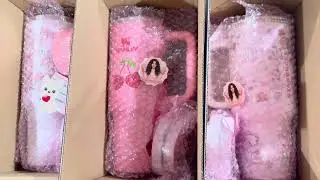 Packing a Pink Cherry Stanley Order 🍒✨ So Satisfying!