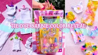 ASMR UNBOXING THE ULTIMATE BARBIE COLOR REVEAL 🌈 Tie Dye Fashion Maker | 50+ Piece Set