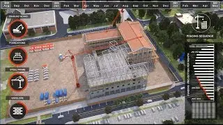 visual 5d: construction sequence and logistics animation previews:
