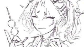drawing my genshin oc because im bored and because i can 🥶🥶🥶