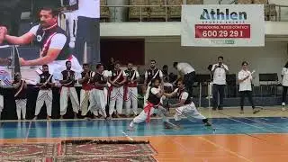 Performance of Kalaripayattu at Yoga Day in Qatar