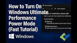 How To Turn On Windows Ultimate Performance Power Mode (Fast Tutorial)
