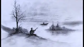 COMMENT DESSINER  UN  PAYSAGE AU  FUSAIN  TECHNIQUE  RAPIDE