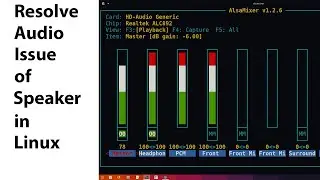 Resolve Audio Issue of Speaker in Linux