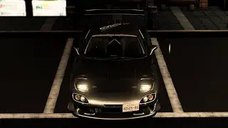 Mazda FD RX-7 Rainy Night Tokyo Drive - BeamNG