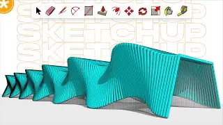 SketchUp for Architects: How to 3d model Reggio Emilia Meddiopadana Railway Station by Calatrava