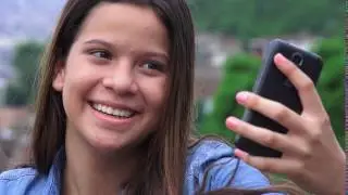 Pretty Teen Girl Posing For Selfies