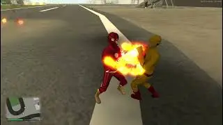 The Flash S8/9 Vs. Reverse Flash S8! Fight| The Flash Mod | GTA SA