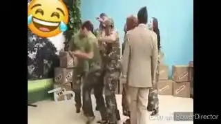 Army man dancing in front of his commander| He never saw noticed him standing behind.