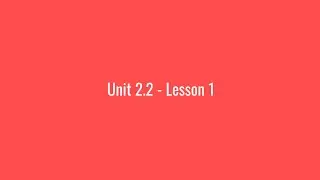 JNEL POE: Unit 2.2 - Lesson 1