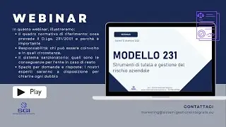 Modello 231:Strumenti di tutela e gestione del rischio Aziendale