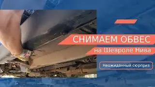 Снимаем пластиковые пороги на Шевроле нива  и обрабатываем антикором. Неожиданный сюрприз от 