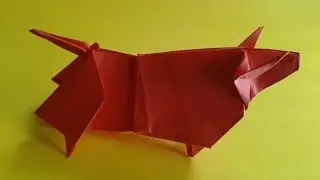 origami bull оригами бык
