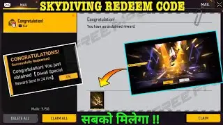 FREE FIRE REDEEM CODE TODAY October 26 | FF REWARDS REDEEM CODE | FF SKYDIVING REDEEM CODE